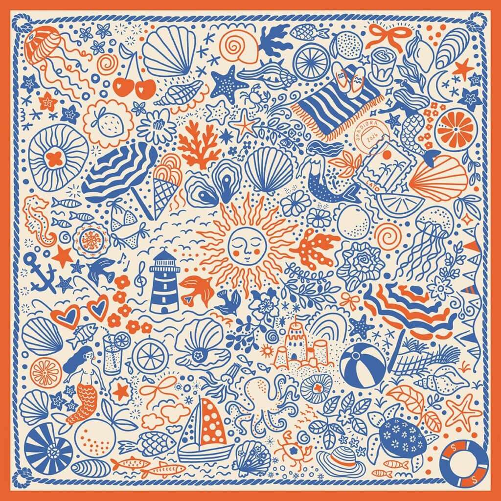 wzor syreny bandana spadiora