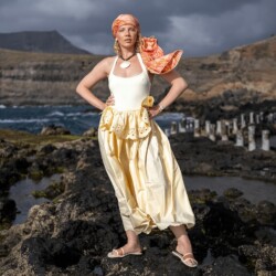 chusta welniano jedwabna dwustronna kintsugi koralowe spadiora 7