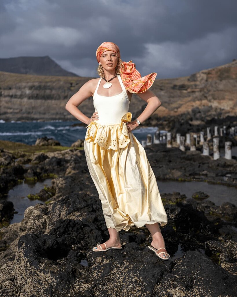 chusta welniano jedwabna dwustronna kintsugi koralowe spadiora 7